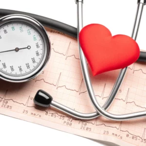 heart shape, stethoscope, and heartbeat reading
